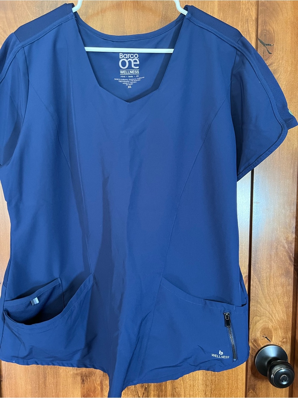 Barco One Wellness Women's Royal Blue V-Neck Scrub Top